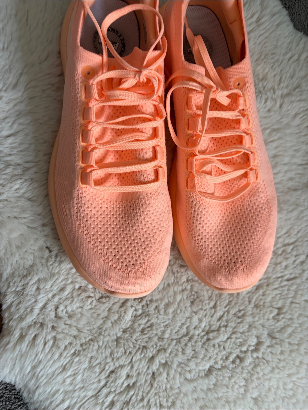 APL Techloom Breeze Women's Knit Sneakers in Peach Coral - Picture 2 of 7